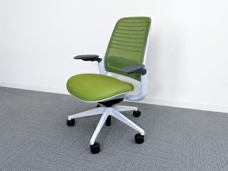 【中古】スチール写真容れもの steelcase Series1 緑であること モビール肘 在宅細工物 リモート細工物 テレ細工物 執務女性議長 事務女性議長 【リユース】