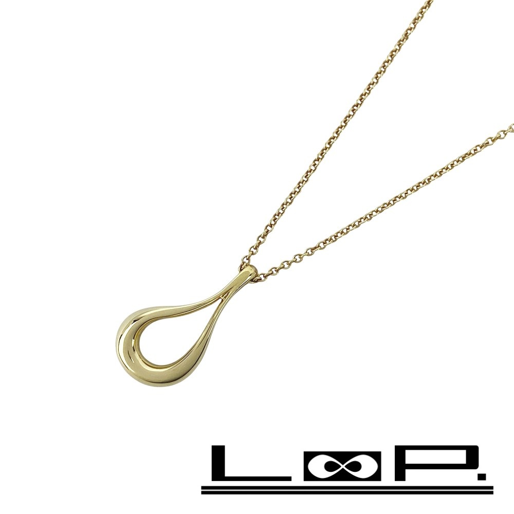 ティファニー ■新同■ オープンティアドロップ ネックレス アクセサリー イエローゴールド YG750 4g 【541902】10 【中古】