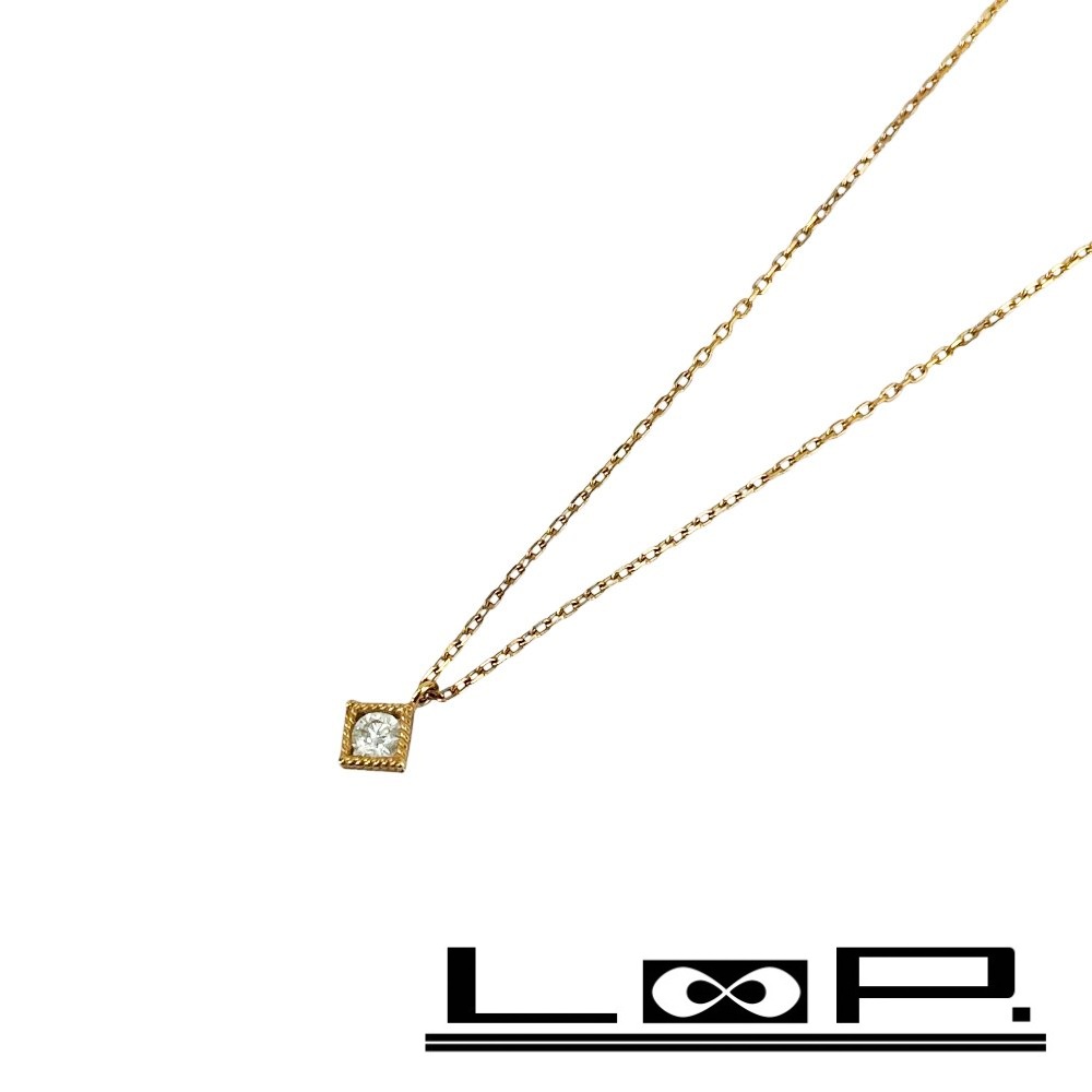 ◆SALE◆ ココシュニック ■美品■ ネックレス アクセサリー ジュエリー ゴールド ダイヤ K10 D0.13 1.1g 箱 【464904】10 【中古】
