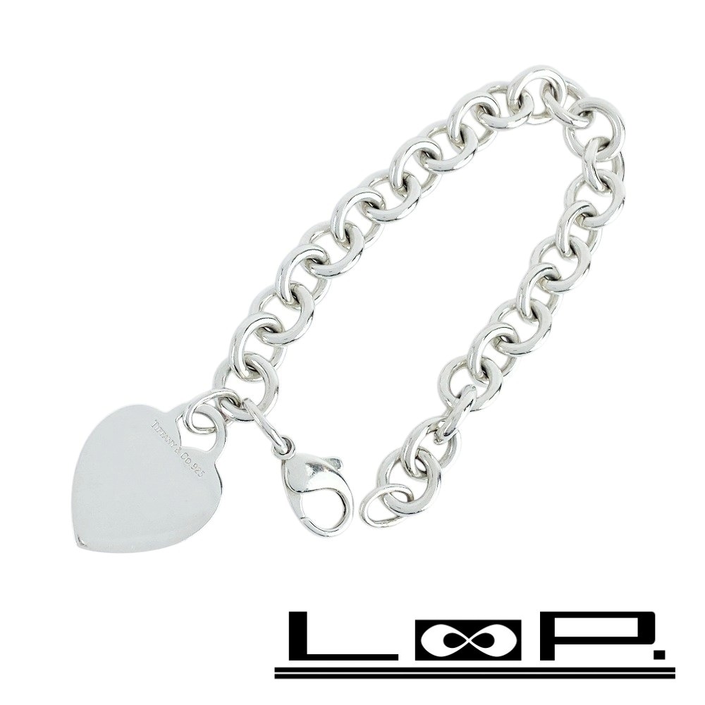Tiffany　ティファニー　ブレスレット　ハートタグ　925　シルバー　ハート TIFFANY&Co. ティファニー ハートタグ チェーン ブレスレット 腕輪
