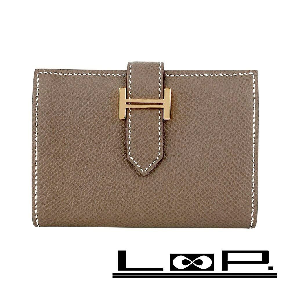 ◆SALE◆ エルメス ■美品■ ベアンミニ カードケース 名刺入れ エプソン エトゥープ W刻 【539305】13 【中古】