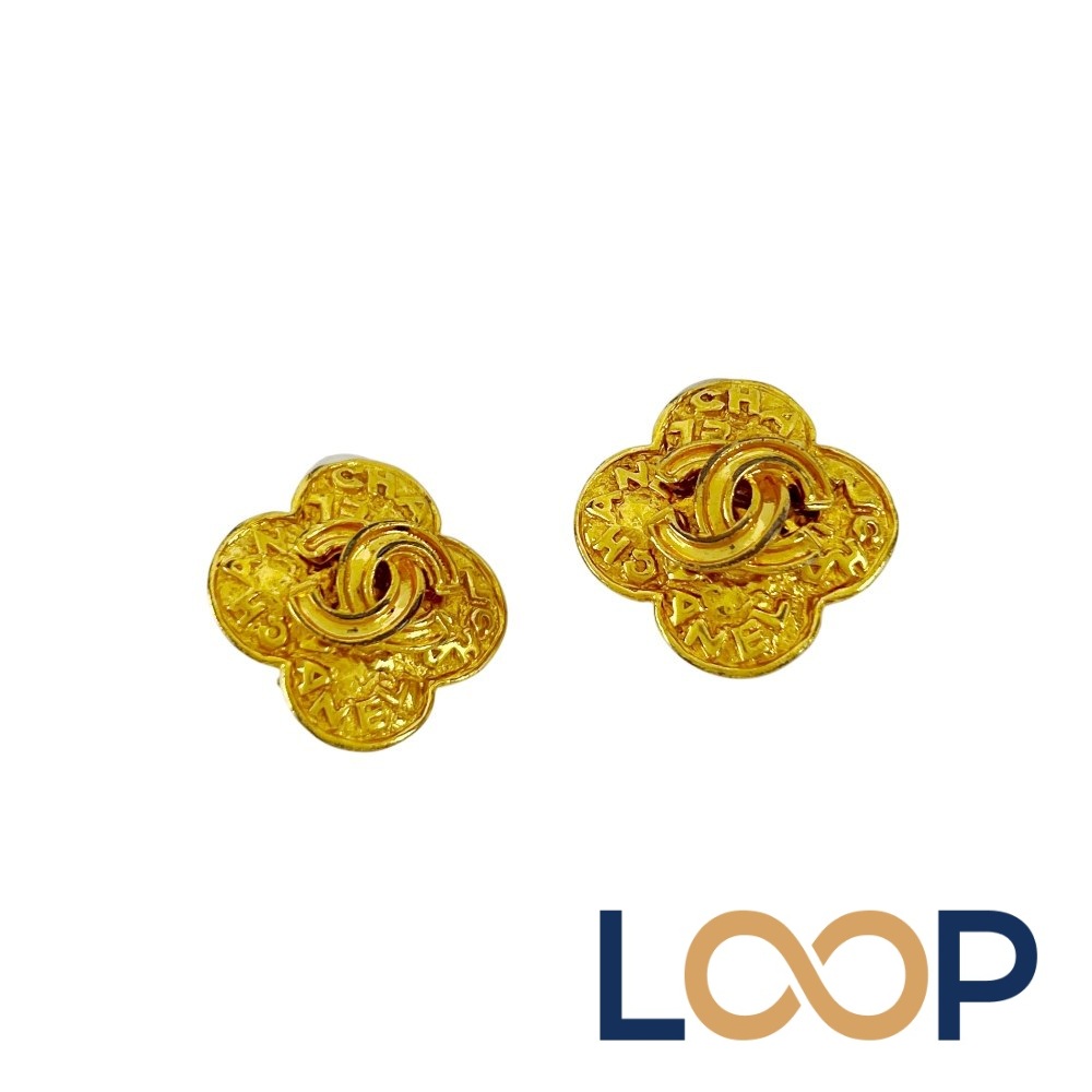 シャネル ■中古■ ココマーク イヤリング アクセサリー フラワー クローバー GP ゴールド 95A 【467608】11 【中古】|LoopLand 店