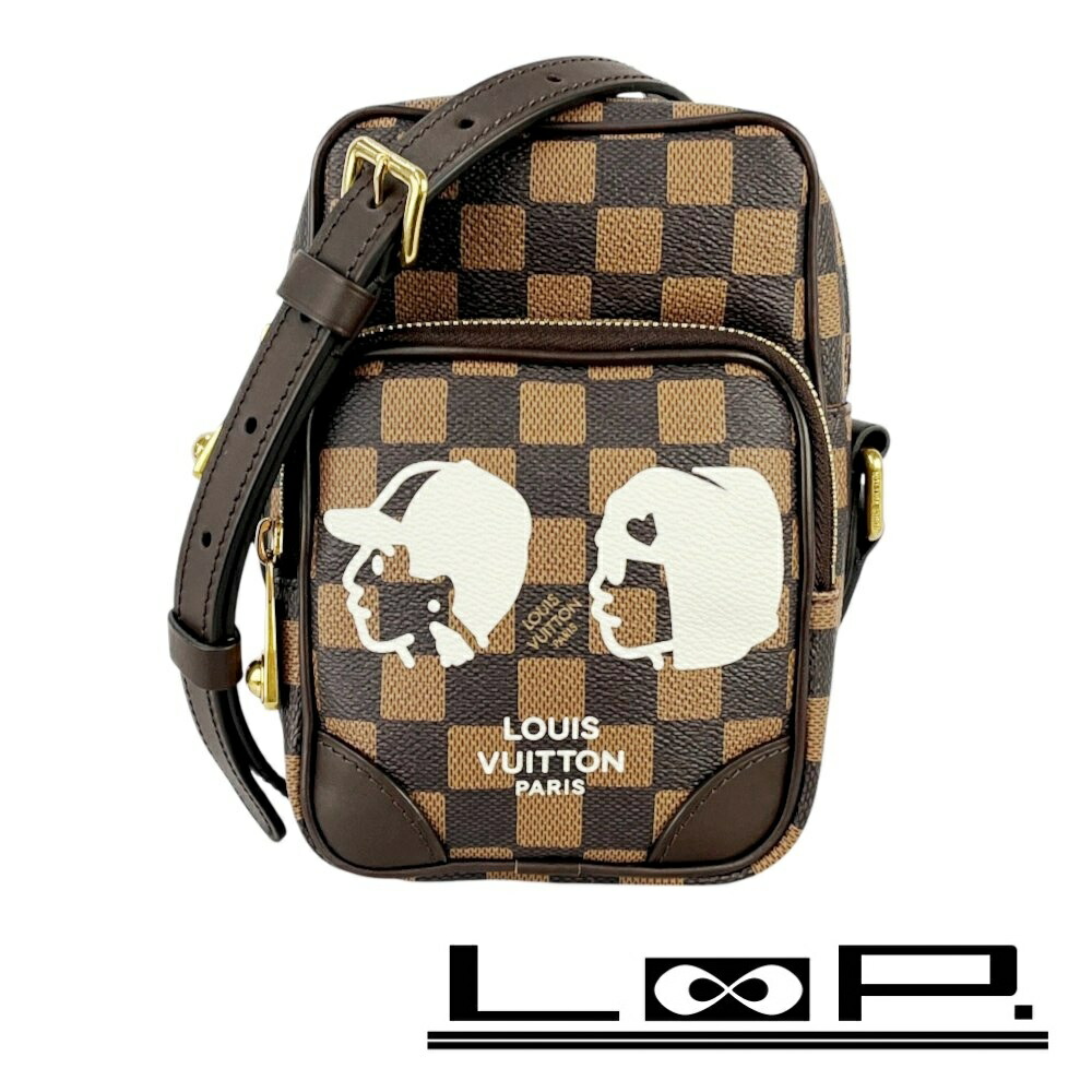 ◆SALE◆ ルイヴィトン ■新同■NIGO共同研究■ アマゾン ショルダーバッグ ダミエ フレンドシップキャンバス 赤銅色 N40768【508509】13 【中古】