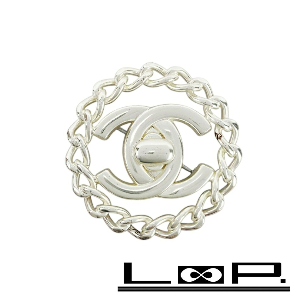 ◆SALE◆ シャネル ■美品■ サークルターンロック ブローチ CCマーク シルバー SS 【394010】5 【中古】