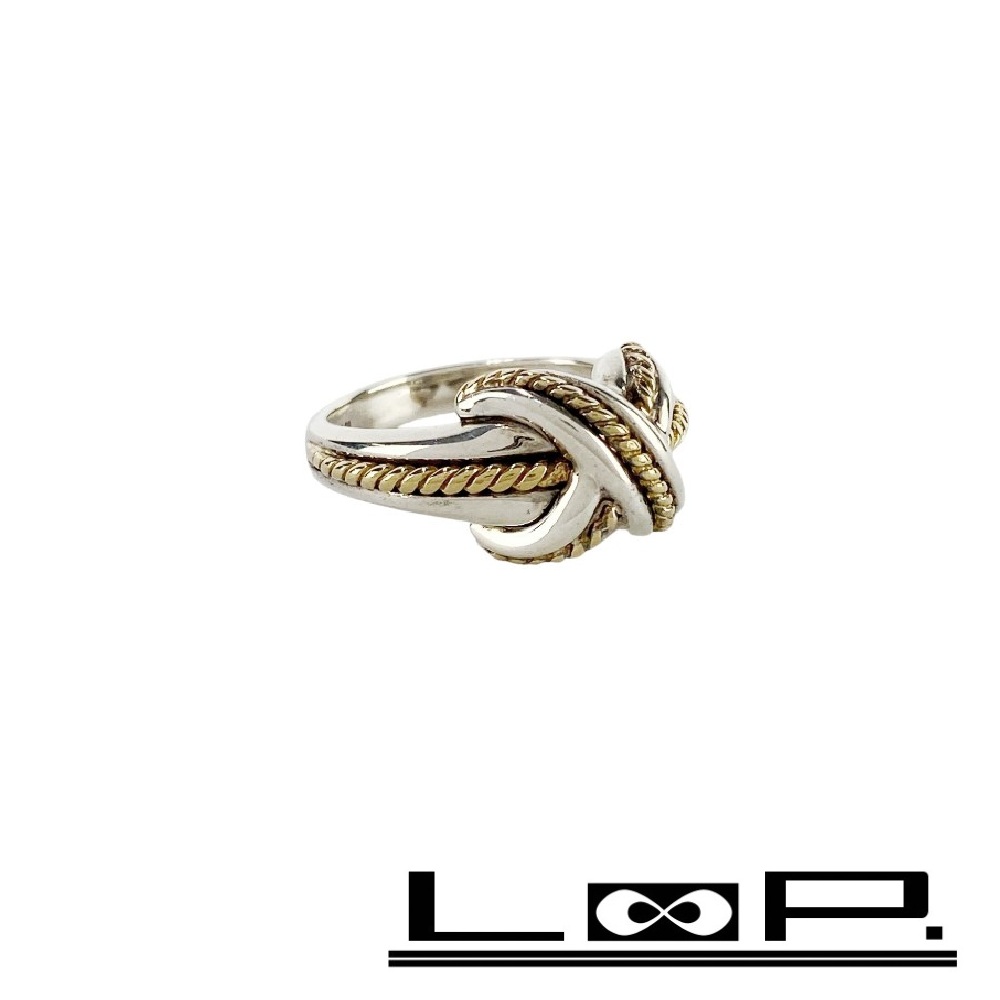 楽天市場】ティファニー コンビ リング・指輪 シルバー/K18YG