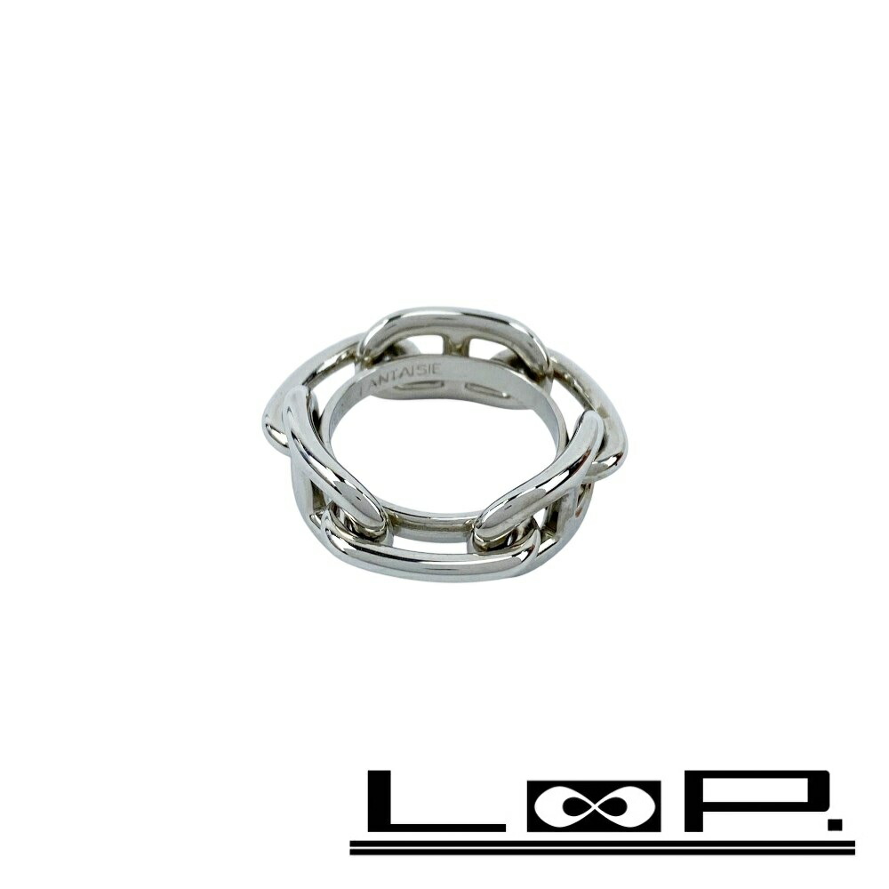 エルメス ■未使用■ シェーヌダンクル スカーフリング スカーフ留 アクセサリー シルバー SS 箱 【591013】11 【中古】