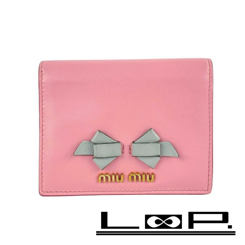楽天市場】miu miu ミュウミュウ サイフ・小物 二つ折財布