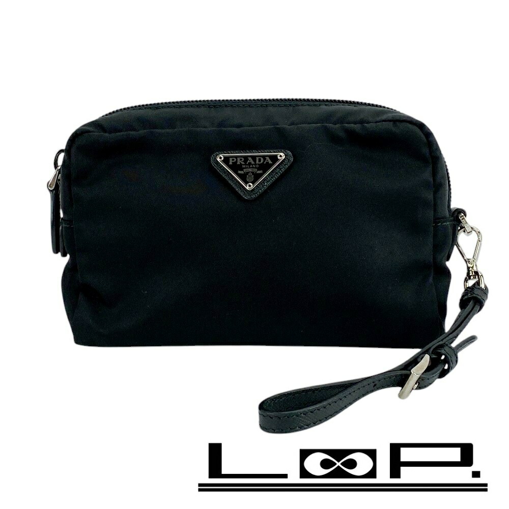 楽天市場】【バッグ】PRADA プラダ レザー ポーチ マルチポーチ