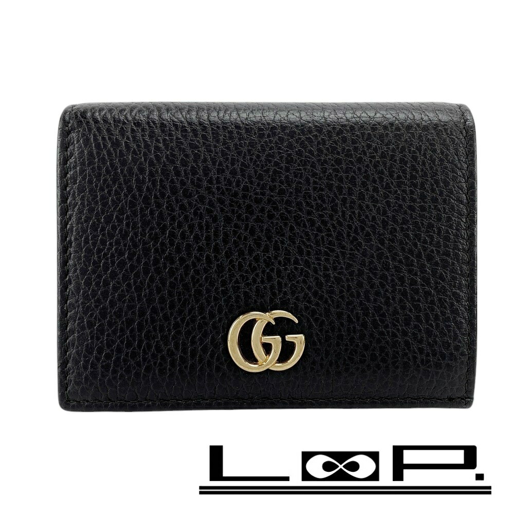 【定番と違うお洒落を】グッチ ディアマンテ 黒×茶　二つ折り財布 楽天市場】【財布】GUCCI グッチ ディアマンテ 2つ折財布 レザー