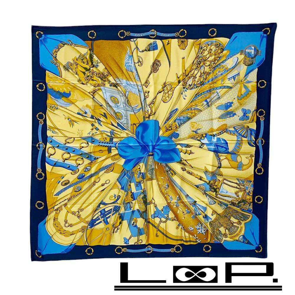 楽天市場】【エルメス】Hermes カレ90 シルクスカーフ Space Derby