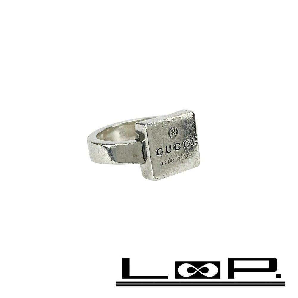 楽天市場】グッチ オープン スクエア リング・指輪 シルバー