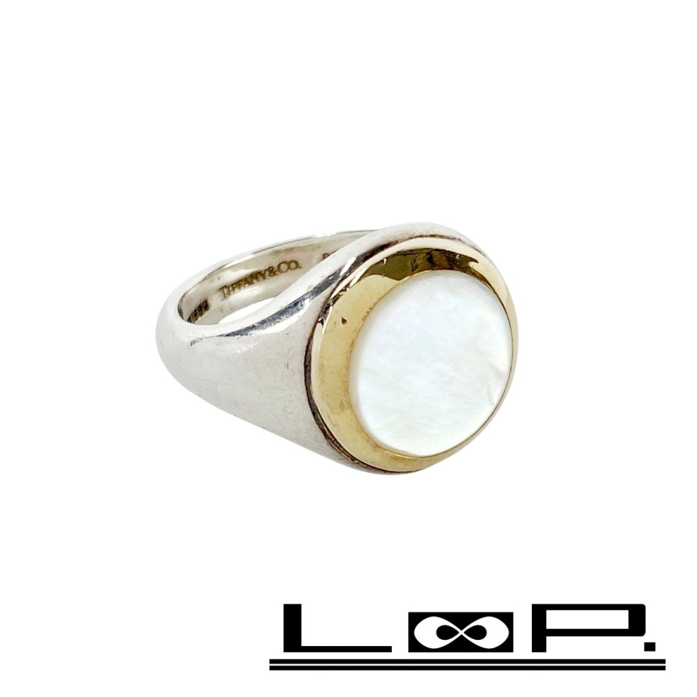 楽天市場】ティファニー コンビ リング・指輪 シルバー/K18YG