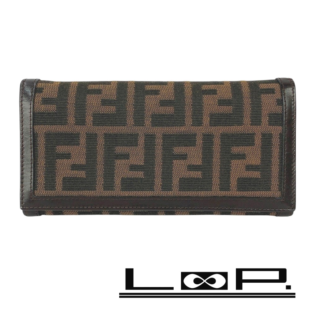 FENDI フェンディ ズッカ キャンバスｘレザー 二つ折り長財布 415527_1.jpg