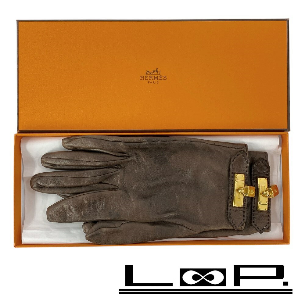 楽天市場】中古 エルメス 手袋 レザーグローブ ケリー金具 AB