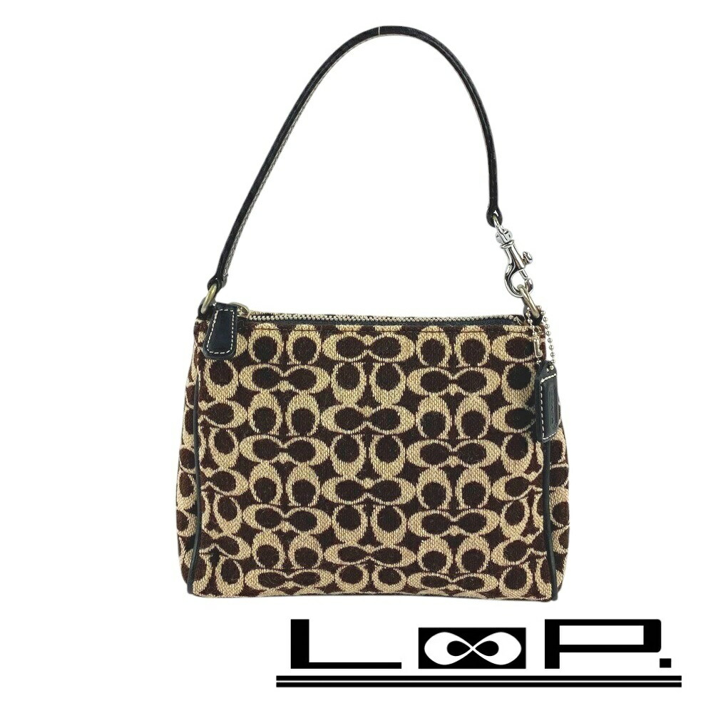 COACH シグネチャー ハンドバッグ 8132 COACH コーチ 8132 シグネチャー ウール アクセサリーポーチ