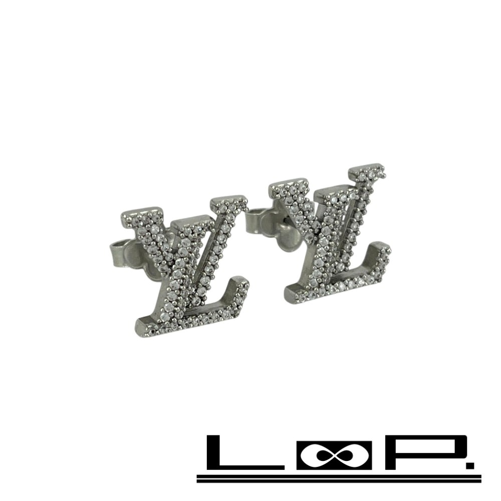 ◆SALE◆ ルイヴィトン ■美品■ ドレイユ アイコニック ストラス ピアス アクセサリーラインストーン SS シルバー M00606【497032】12 【中古】