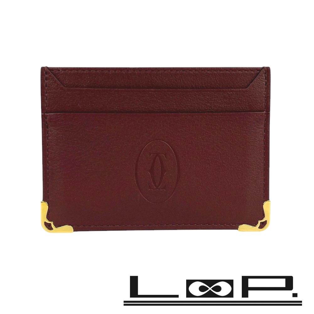 ＊極美品＊カルティエ マストライン 名刺入れ パスケース カードケース ボルドー Cartier - Cartier カルティエ カードケース マストライン