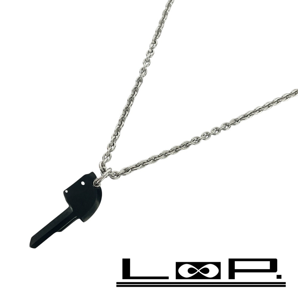 エルメス ■未使用■54cm■ クレシュヴァル ロング ネックレス アクセサリー 鍵 キー SS シルバー ブラック 箱 【572036】3 【中古】