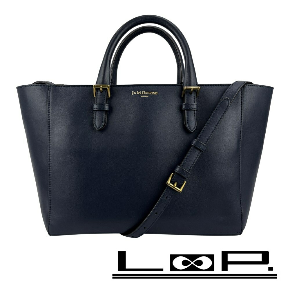 ◆SALE◆ J＆Mデヴィットソン ■中古■ オリビア トート ２WAY ショルダー バッグ ファッション レザー ネイビー 【544439】10 【中古】 20,931円