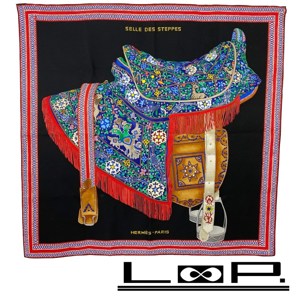 楽天市場】HERMES エルメス カレ90 Selle de dignitaire 高官の鞍