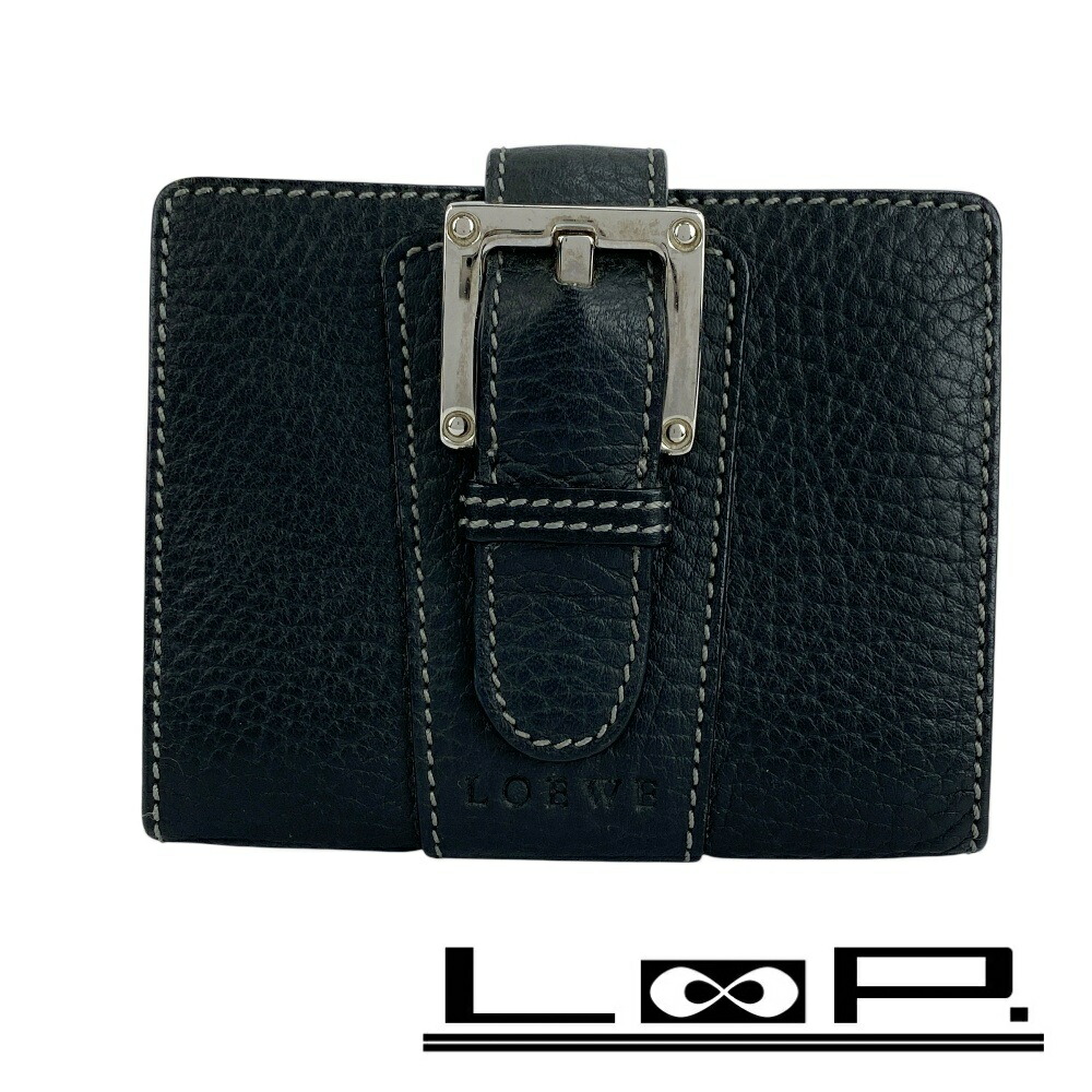 ロエベ ■中古■ コインケース 小銭入れ 財布 ウォレット ベルト レザー ブラック シルバー 【555848】5 【中古】 10,278円