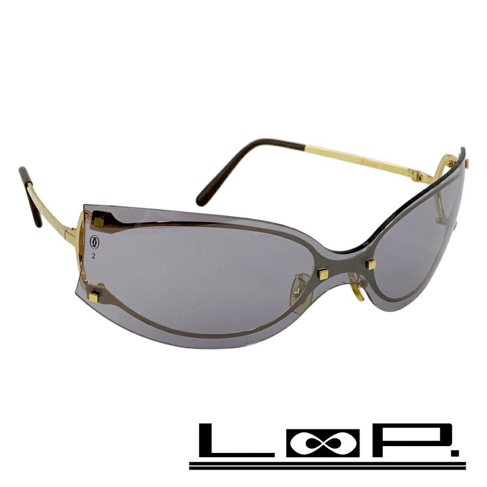 カルティエ ■中古■ 黒眼鏡 メガネ 流行り物 GP ゴールド パープル 【559051】8 【中古】