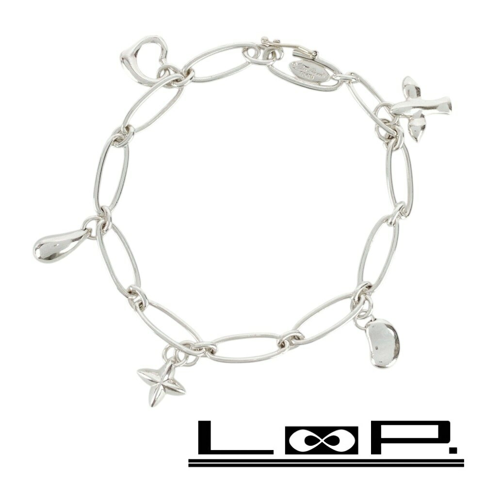 Tiffany & Co. シルバー　チャーム　ブレスレット　エルサペレッティ TIFFANY&Co. ティファニー 5チャーム ブレスレット エルサ