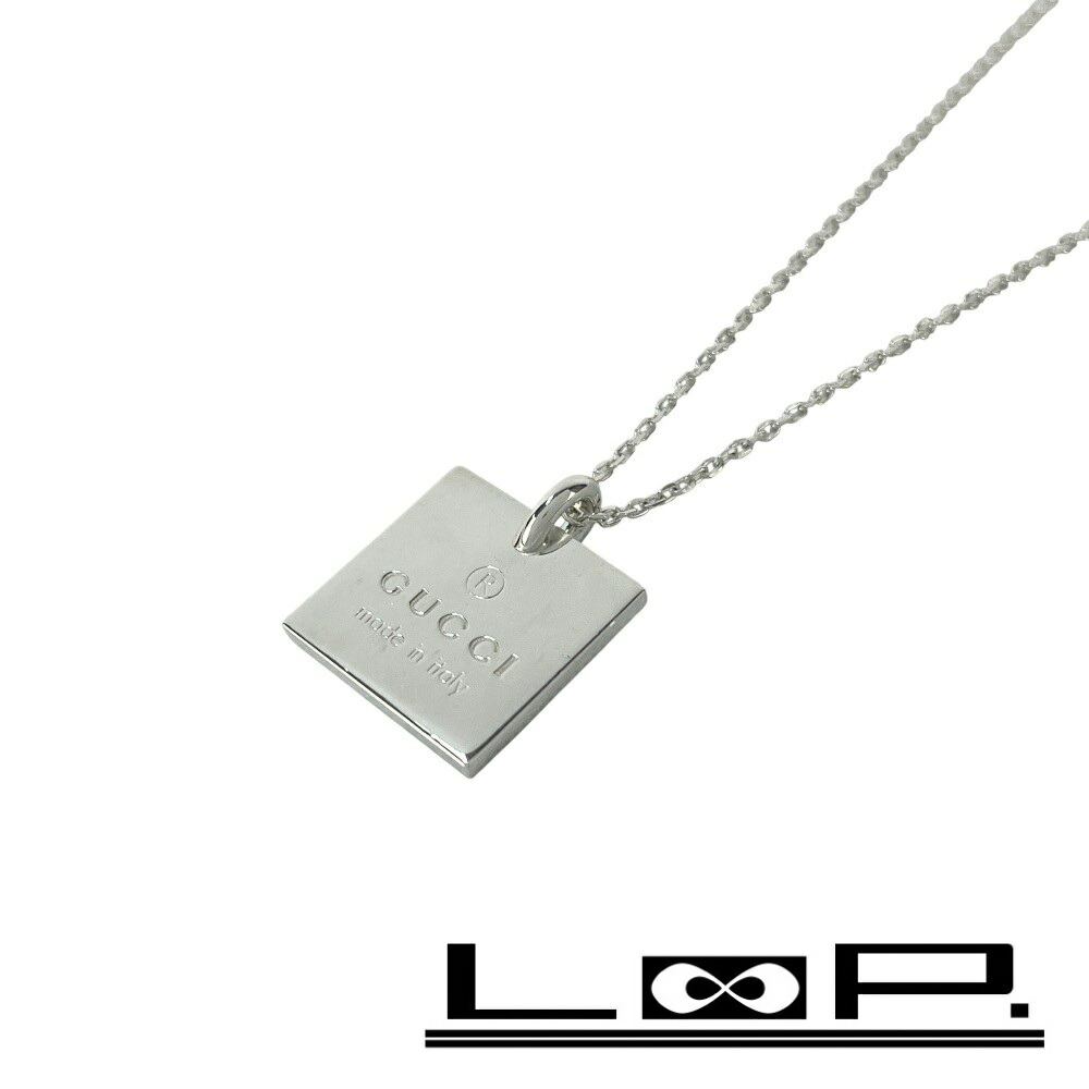 楽天市場】【ジュエリー】GUCCI グッチ ミニスクエア プレート ロゴ
