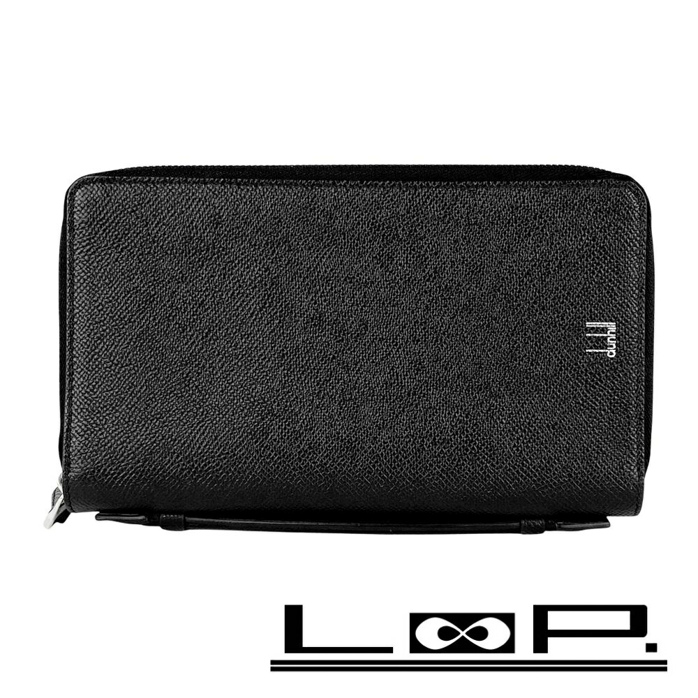 ダンヒル □美品□ Wラウンドジップ ウォレット トラベルケース 長財布