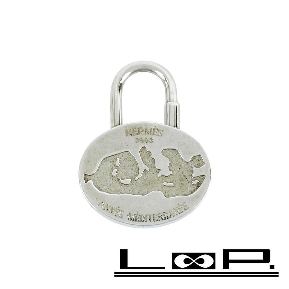 ◆SALE◆ エルメス ■美品■ カデナ 地中海 バッグ チャーム シルバー SS 【523762】11 【中古】