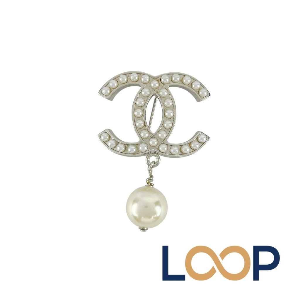 シャネル ■美品■ ココマーク ブローチ アクセサリー フェイクパール SS シルバー 05V 【691362】11 【中古】｜LoopLand 店