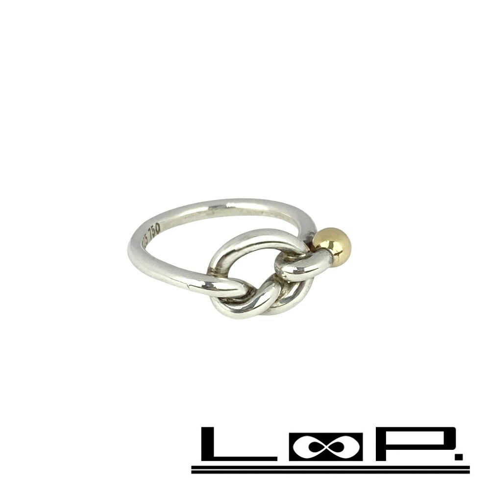 楽天市場】ティファニー ラブノット リング・指輪 シルバー/K18YG