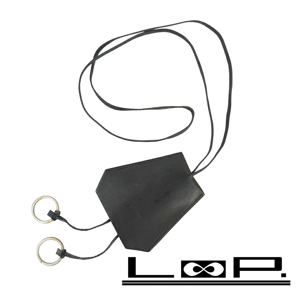 ◆SALE◆ エルメス ■中古■103cm■ クロシェット ロング ネックレス ペンダント アクセサリー キーリング ブラック レザー □B刻 箱 【519765】11 【中古】