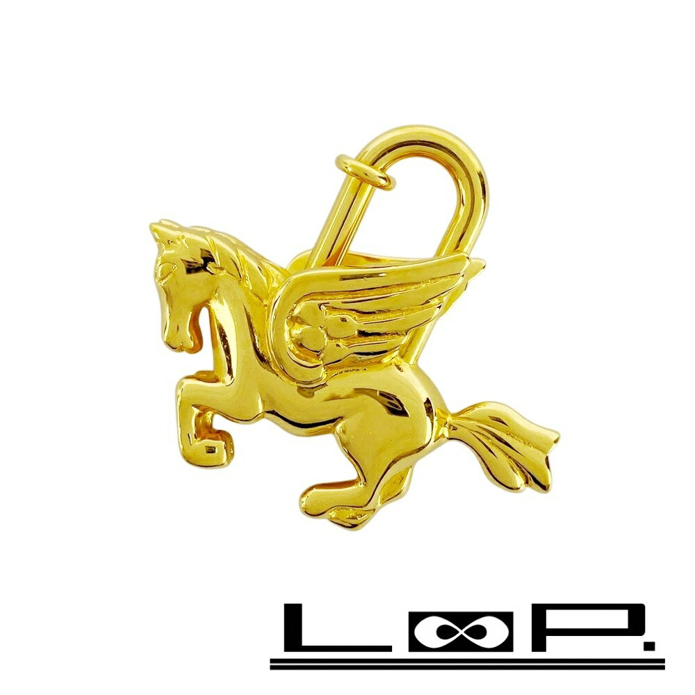 ベ*ル様 【HERMES】カデナ　ペガサス ゴールド HERMES(エルメス) 1993年限定 pegasus Cadena Charm ペガサス カデナ