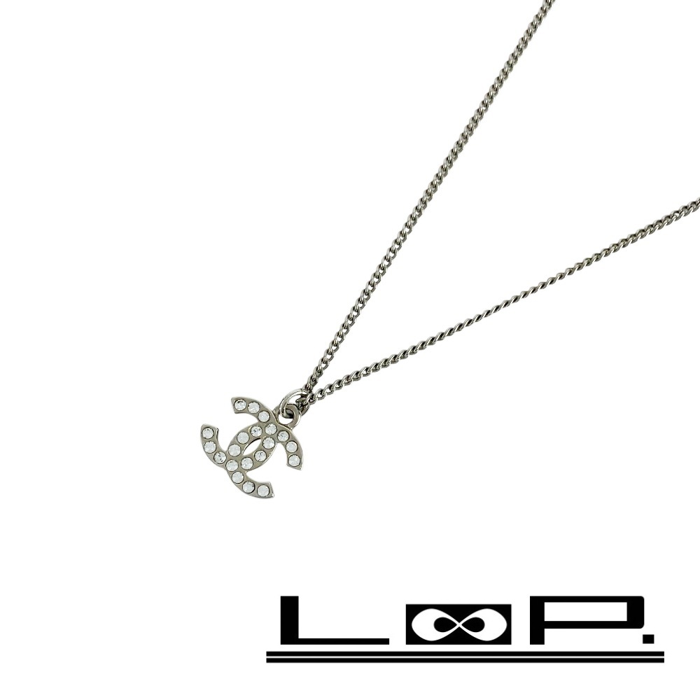シャネル ■美品■ ココマーク ラインストーン ネックレス アクセサリー シルバー SS C12V 【603068】11 【中古】｜LoopLand 店