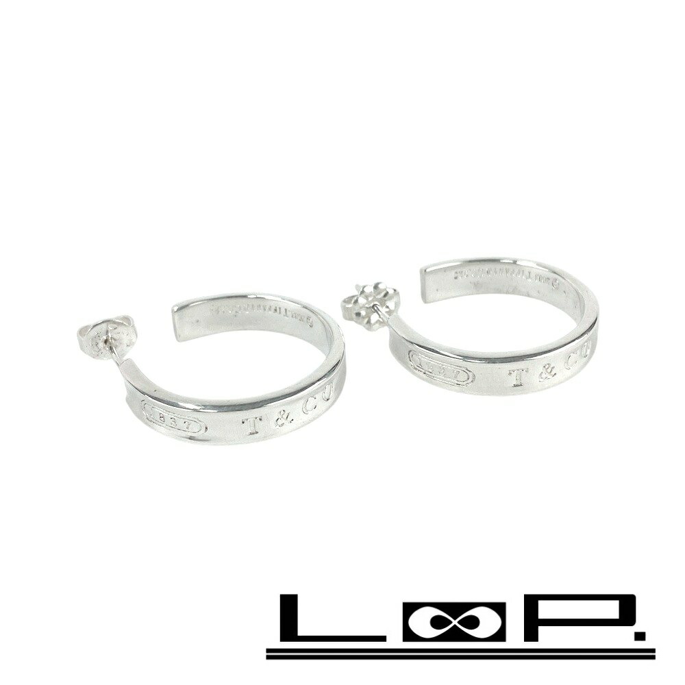 美品Tiffany ティファニー　バンブー フープ　ピアス シルバー TIFFANY&Co. 【美品】ティファニー バンブーピアス フープ