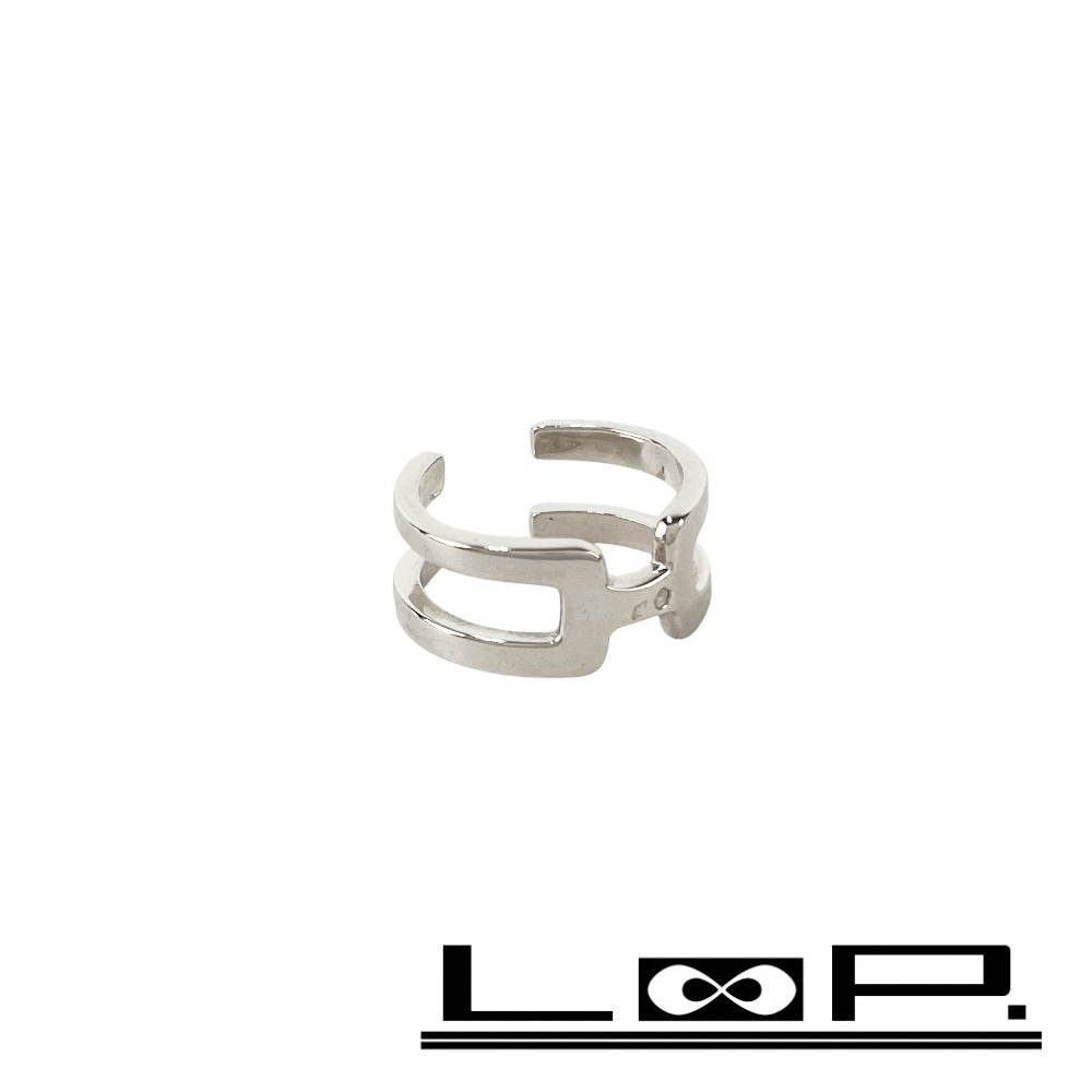 エルメス ■新同■ヴィンテージ■ Hリング 指輪 アクセサリー シルバー SV925 #8 【391071】7 【中古】