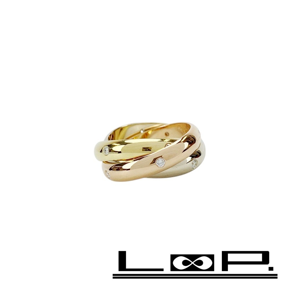 cartier トリニティリング 750yg ダイヤモンド #50 Cartier / カルティエ トリニティ ソリテール 750 ダイヤ リング