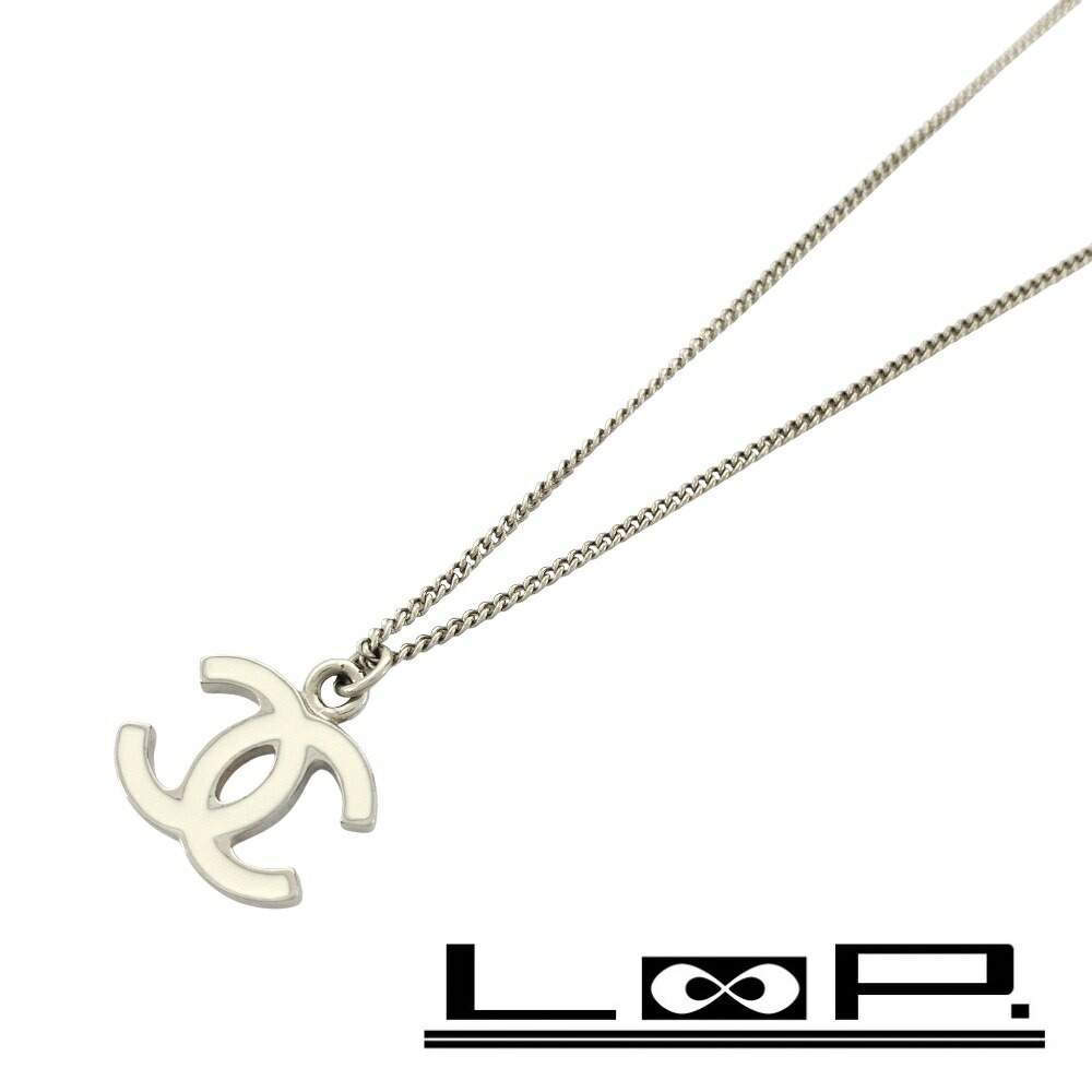 ◆SALE◆ シャネル ■美品■ ココ ネックレス アクセサリー シルバー ホワイト SS 07V 【452178】5 【中古】