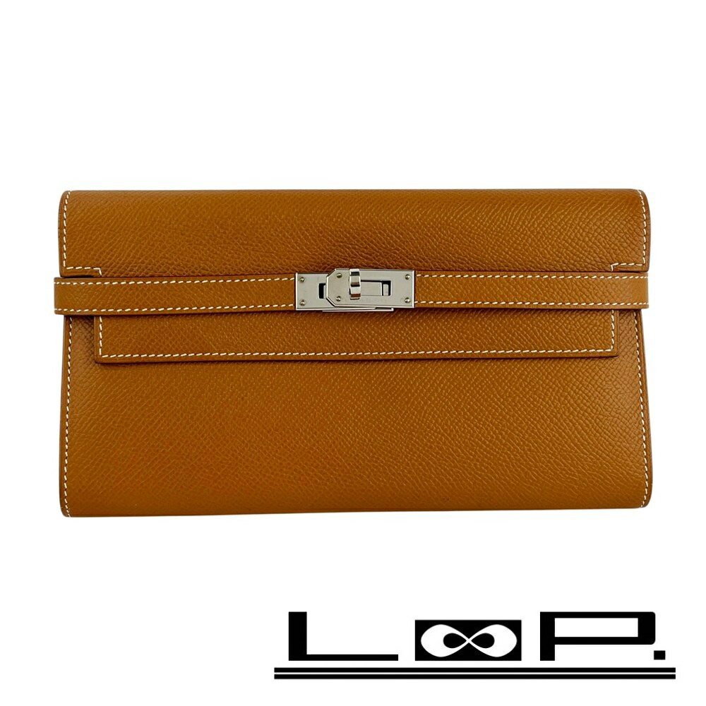 エルメス ■美品■ ケリー ウォレット 長財布 エプソン ゴールド A刻 箱 【600579】8 【中古】