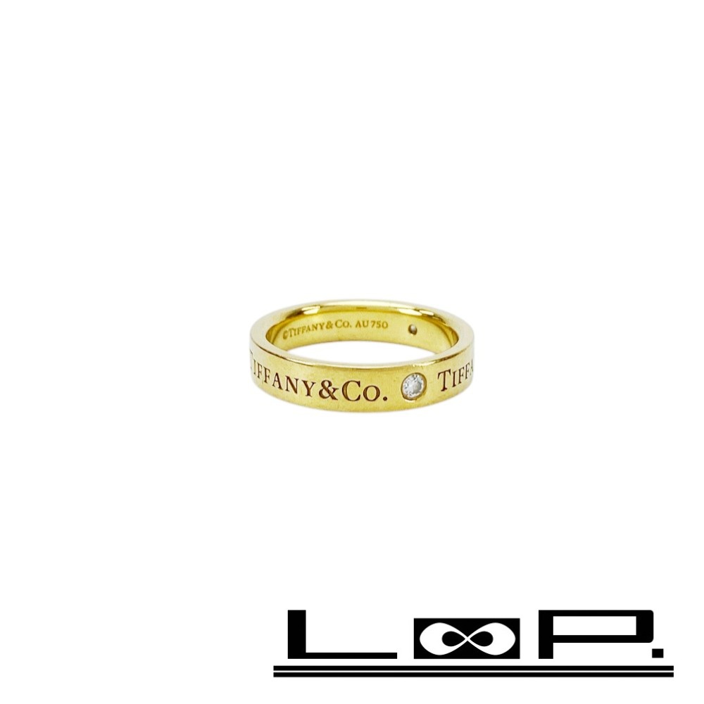 楽天市場】ティファニー フラットバンド リング・指輪 K18イエロー
