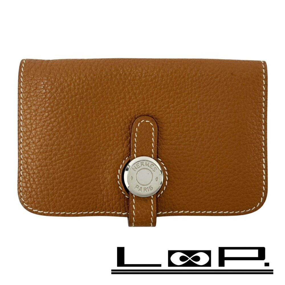 エルメス ■中古■ ドゴン 歌留多入れもの 名刺入れ 商行為 トゴ ゴールド □E刻 【603785】8 【中古】