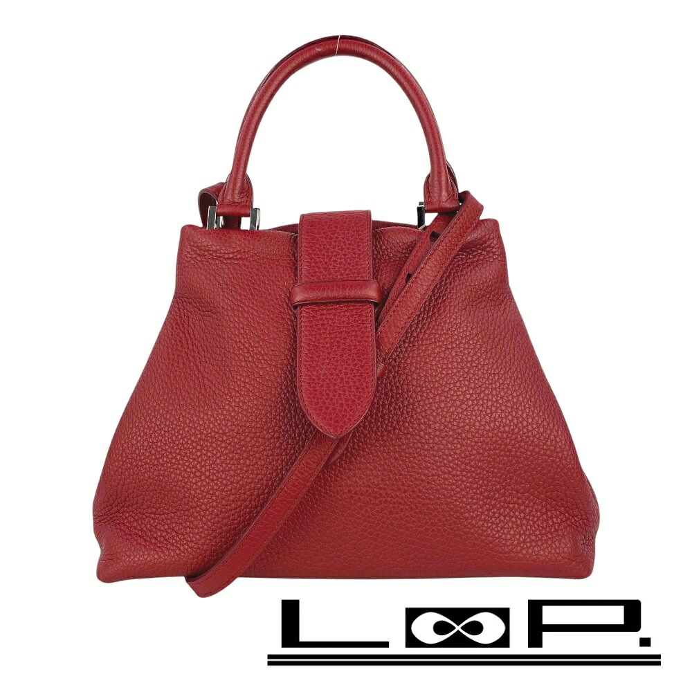 ◆SALE◆ カミーユフォルネ ■美品■ 2WAY ショルダー ハンド バッグ レザー レッド 【292286】4 【中古】