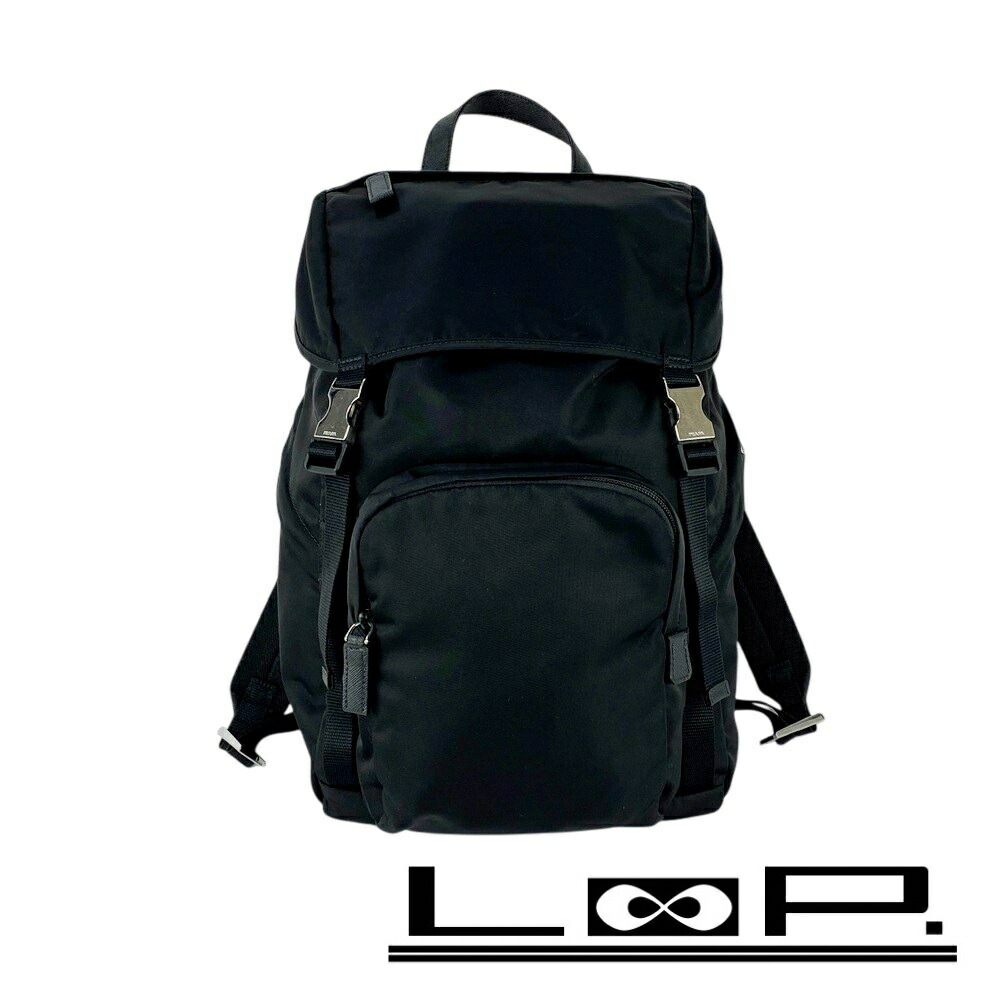 楽天市場】[返品OK] プラダ バックパック V164 ナイロン レザー ネロ