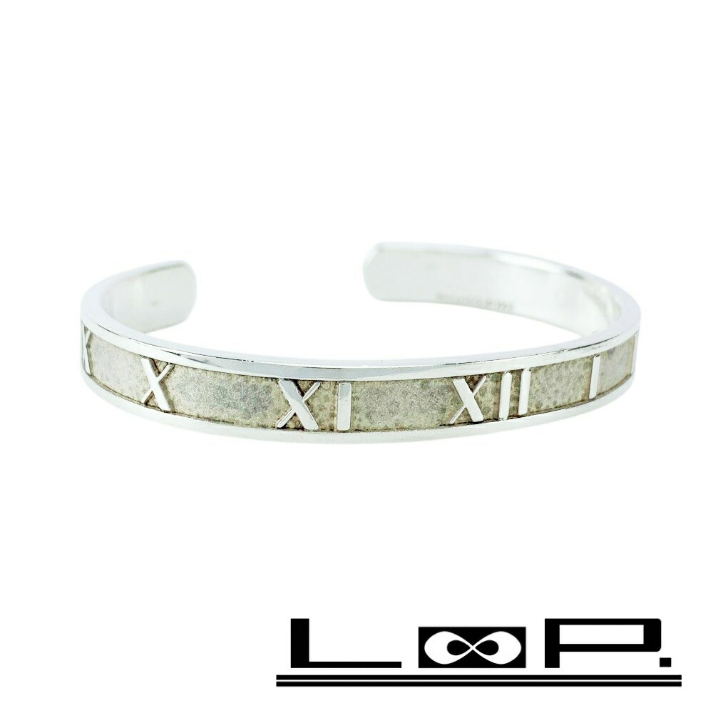 ティファニー ブレスレット アトラス 英文字 ローマ文字 希少 925 TIFFANY&Co Atlas Roman Numerals Cuff Bracelet Silver 925