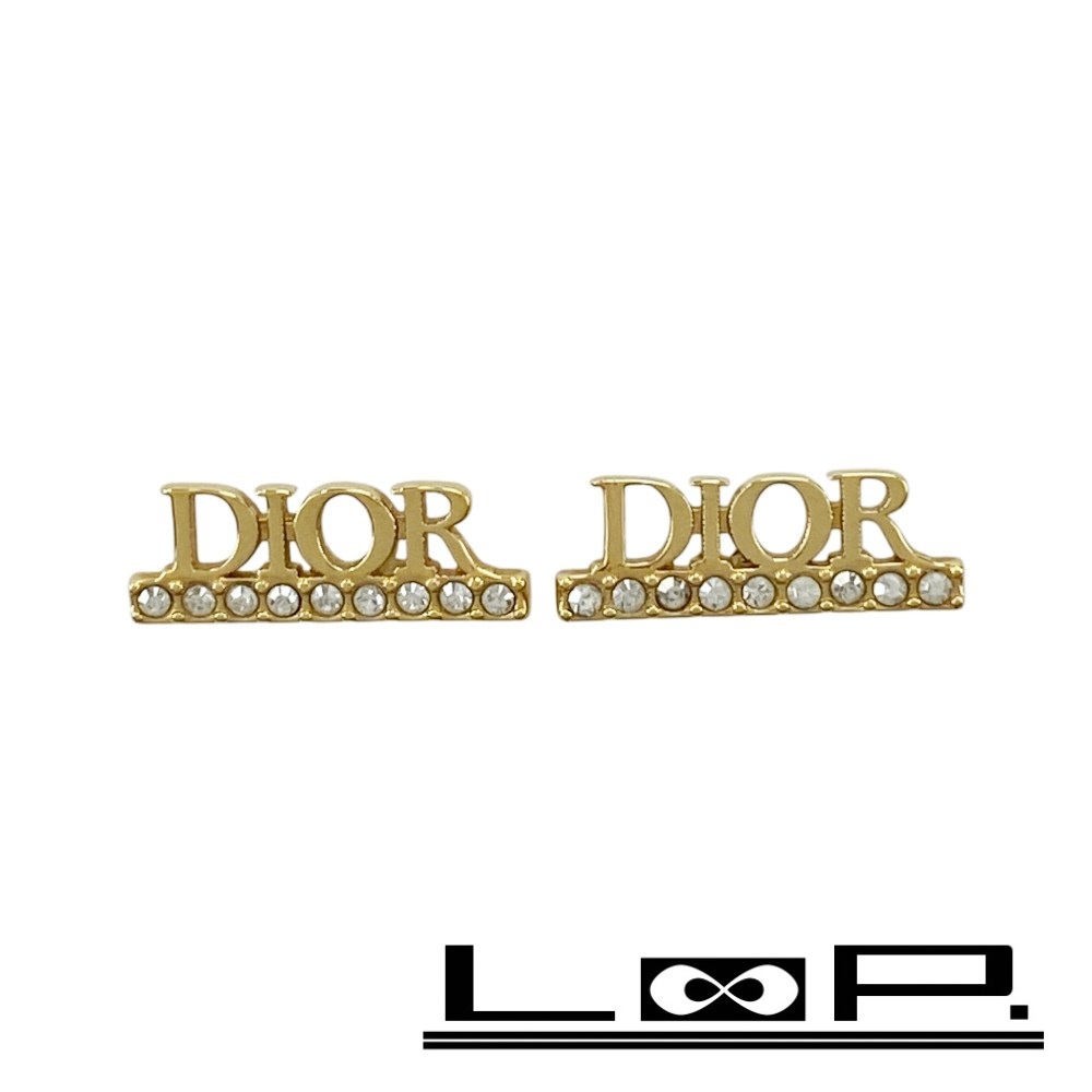 楽天市場】クリスチャンディオール ロゴ チェーン フリルピアス/合金