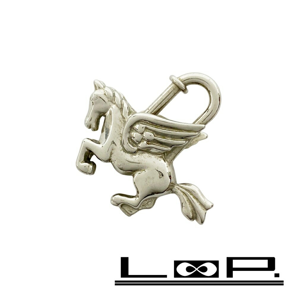 エルメス ■美品■ ペガサス カデナ バッグ チャーム キーホルダー SS シルバー 【596094】11 【中古】