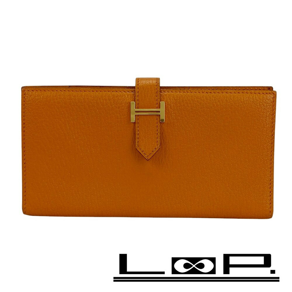 楽天市場】【財布】HERMES エルメス ベアン 2つ折 長財布