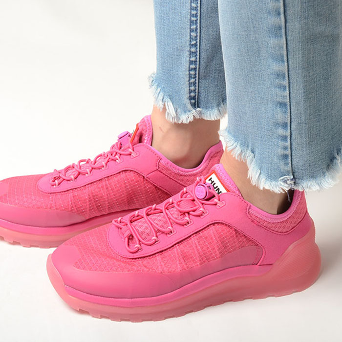 HUNTER WOMENS TRAVEL TRAINER ハンター ウィメンズ トレベル トレーナー レディース スニーカー ピンク wff1100ren-pin