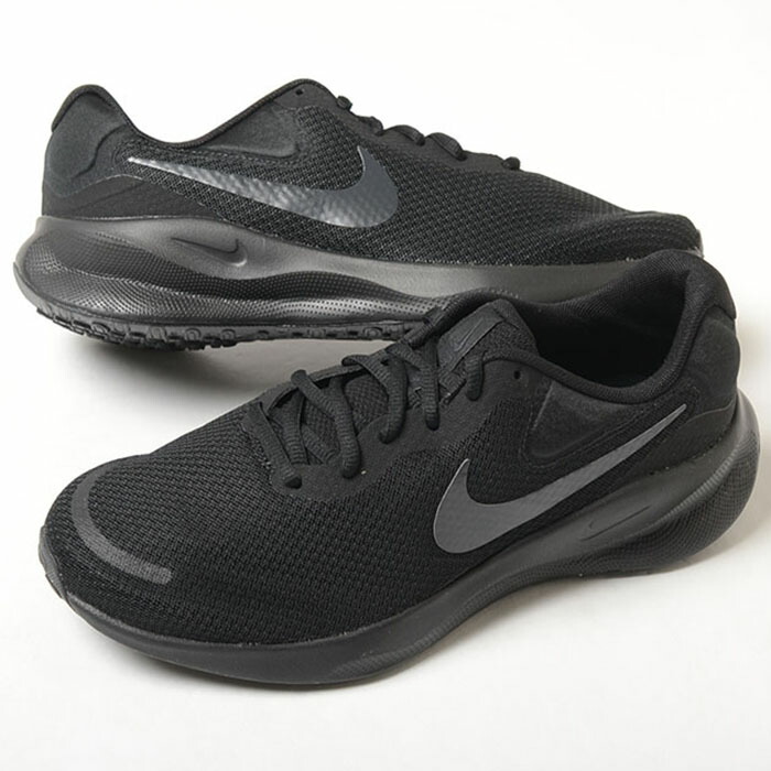 NIKE REVOLUTION 7 WIDE ナイキ 大変革 広広とした メンズ スニーカー 黒いこと fb8501-001